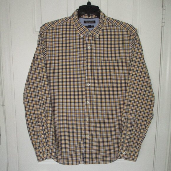 Banana Republic Camden Mens L/S Yellow Cotton Button Down Casual Shirt - Large - Picture 3 of 3
